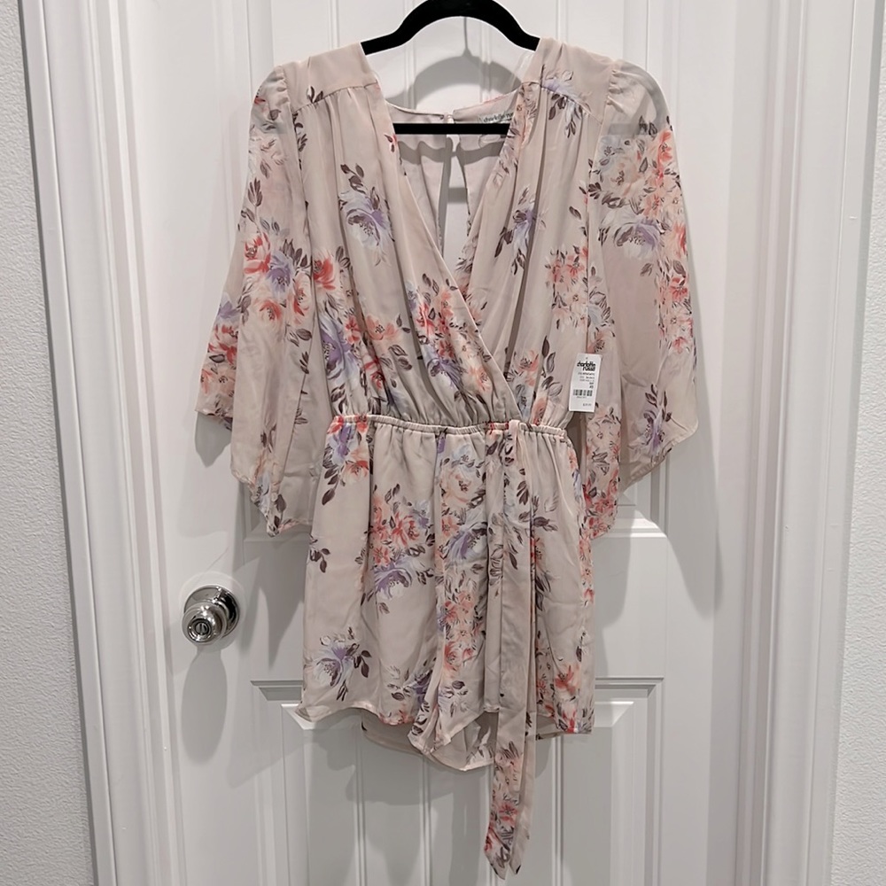 Floral Romper, Charlotte Russe Size XS
